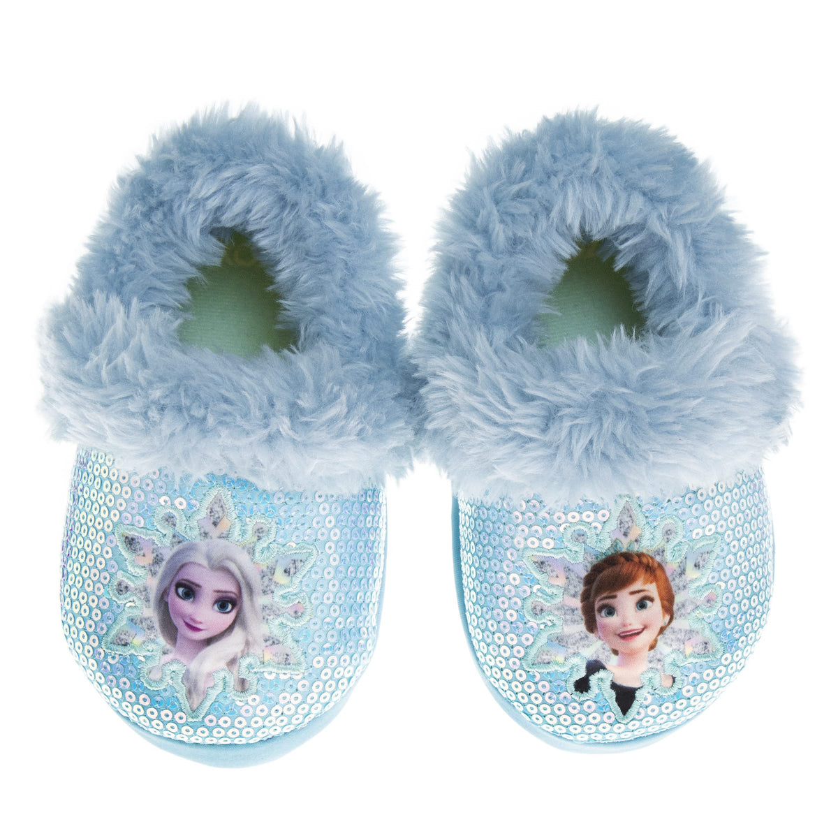 Disney Frozen Elsa Anna Girls Slippers Fluffy Warm Indoor House Slipper