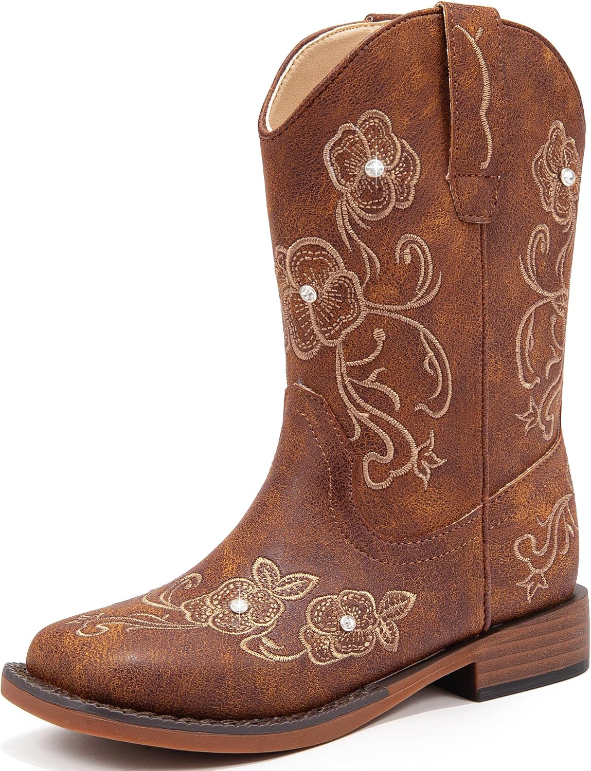 Motasha Girls Cowboy Boots Western Floral Little Big Kids Cowgirl Boots