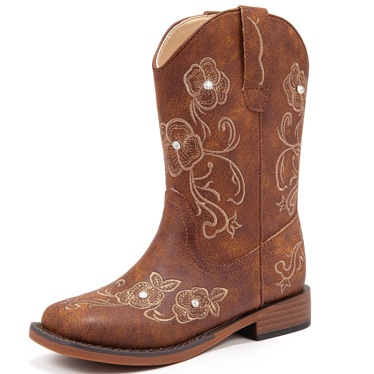 Motasha Girls Cowboy Boots Western Floral Little Big Kids Cowgirl Boots