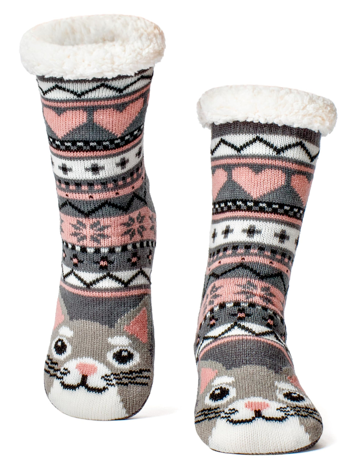 cosyone1997 Fuzzy Slipper Socks for Women and Kids with Grips Cozy Gifts