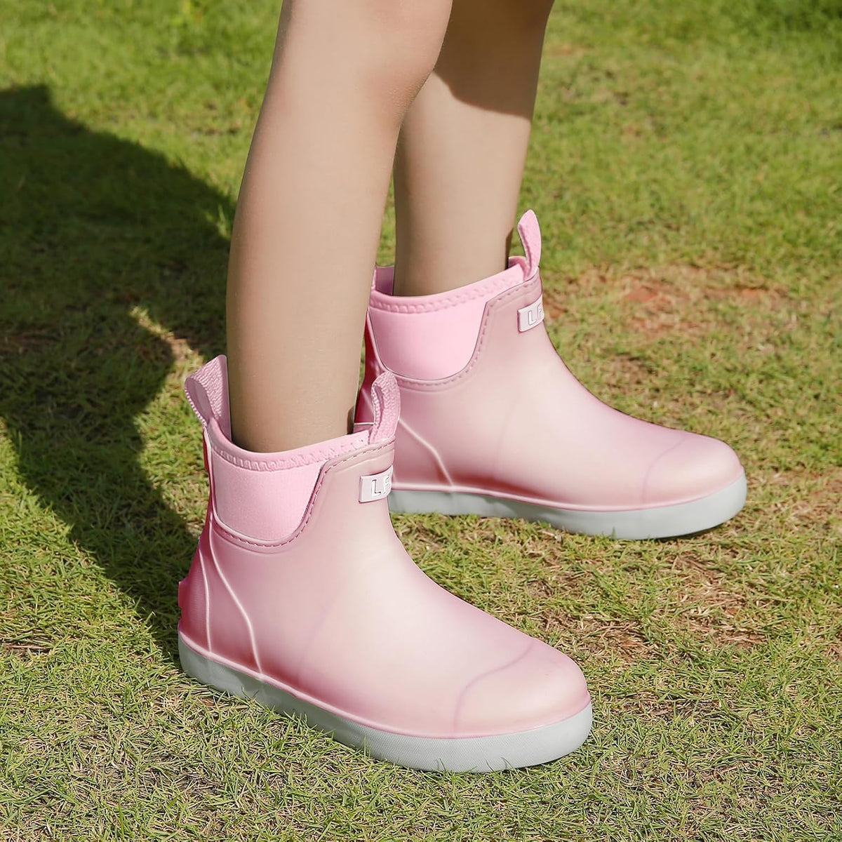 Kids Deck Boots,Waterproof Ankle Rain Boots for Boys and Girls Rubber Boots