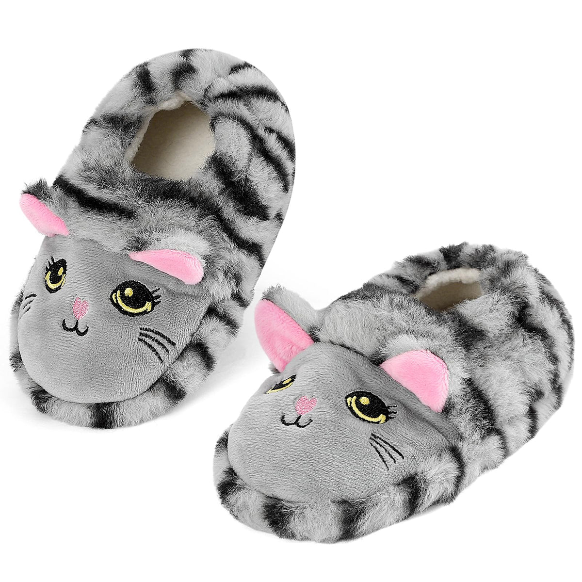 ESTAMICO Girls Boys Plush Warm Cute Slippers