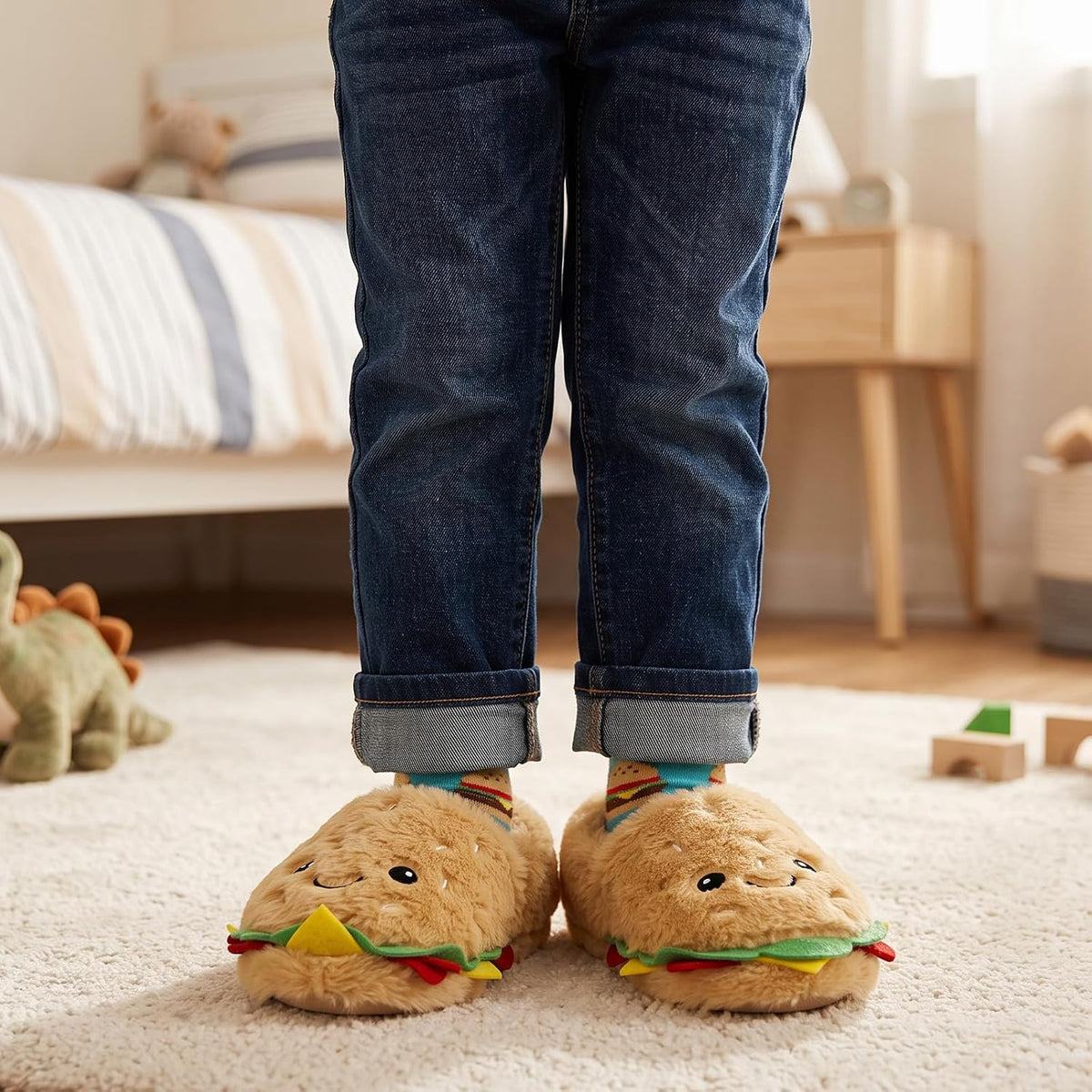 WateLves Toddler Slippers Boys Girls Full Wrapped Winter Shoes