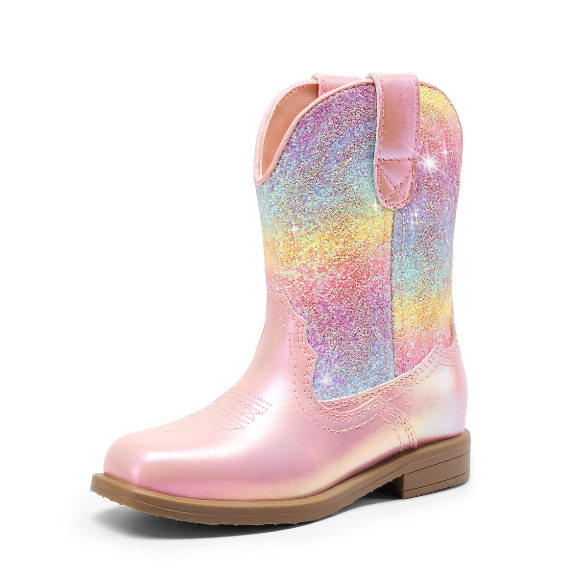 DREAM PAIRS Toddler Boys Girl Cowboy Cowgirl Boots