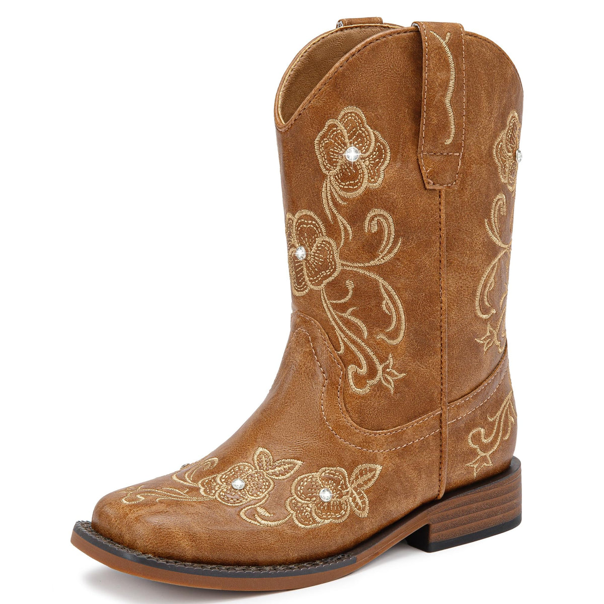 Motasha Girls Cowboy Boots Western Floral Little Big Kids Cowgirl Boots