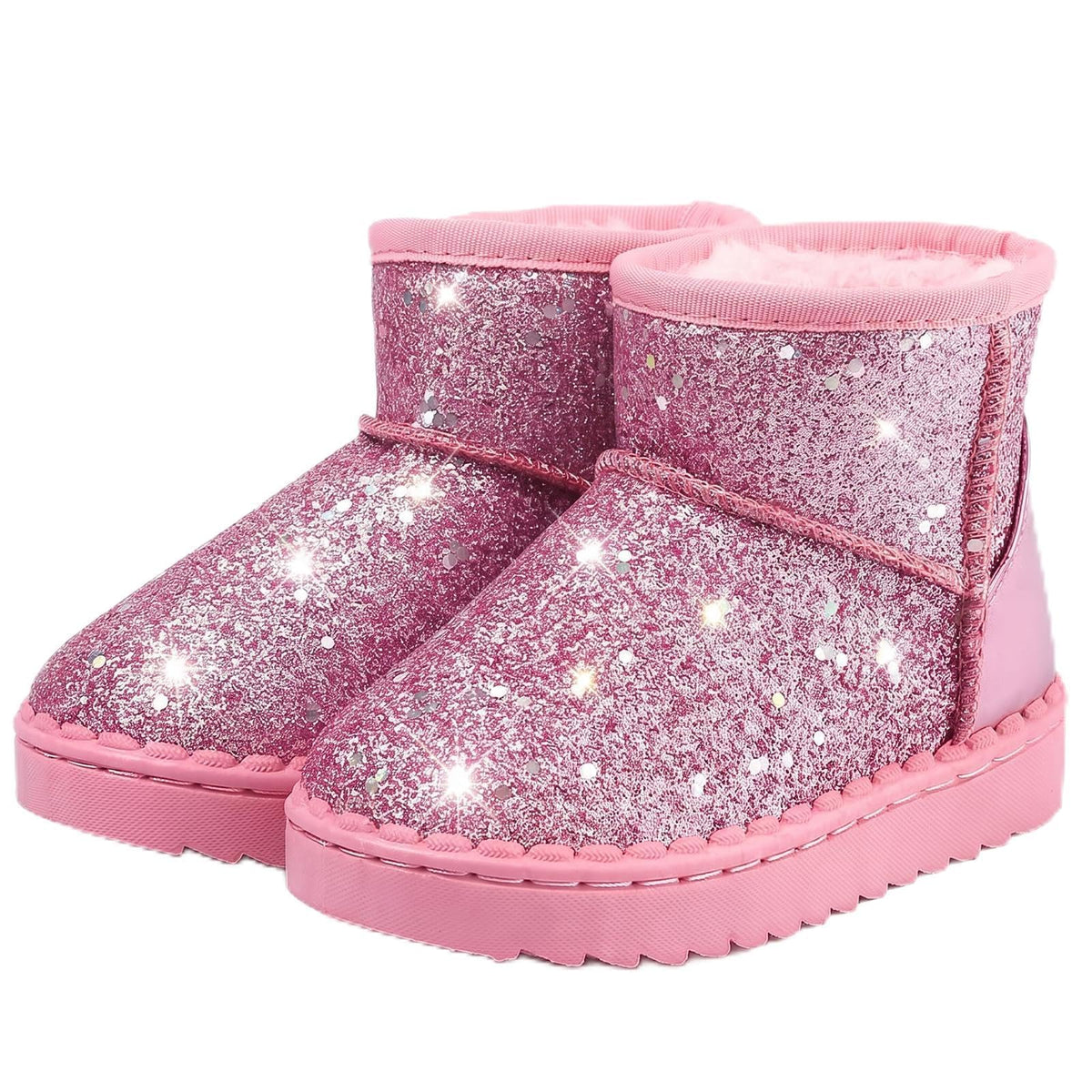 Blue Line Toddler Boots, Girl's Glitter Princess Snow Boots Sequin Warm