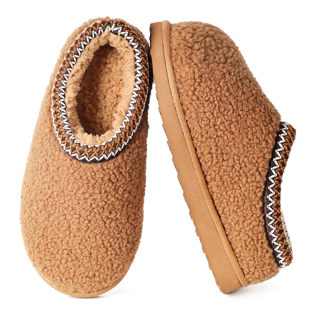 Kids Slippers Girls Boys Fuzzy Memory Foam House Slippers Slip-on