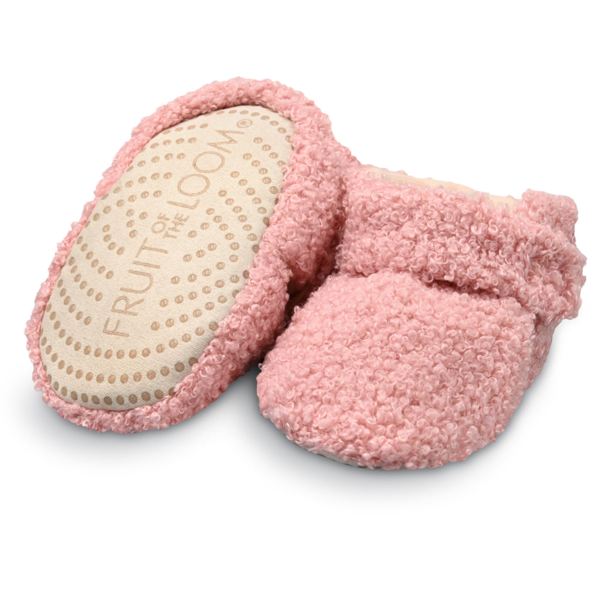 Fruit of the Loom Cozy Thermal Wrap Booties with Non-slip Grips for Baby Girls, Boys, Unisex -