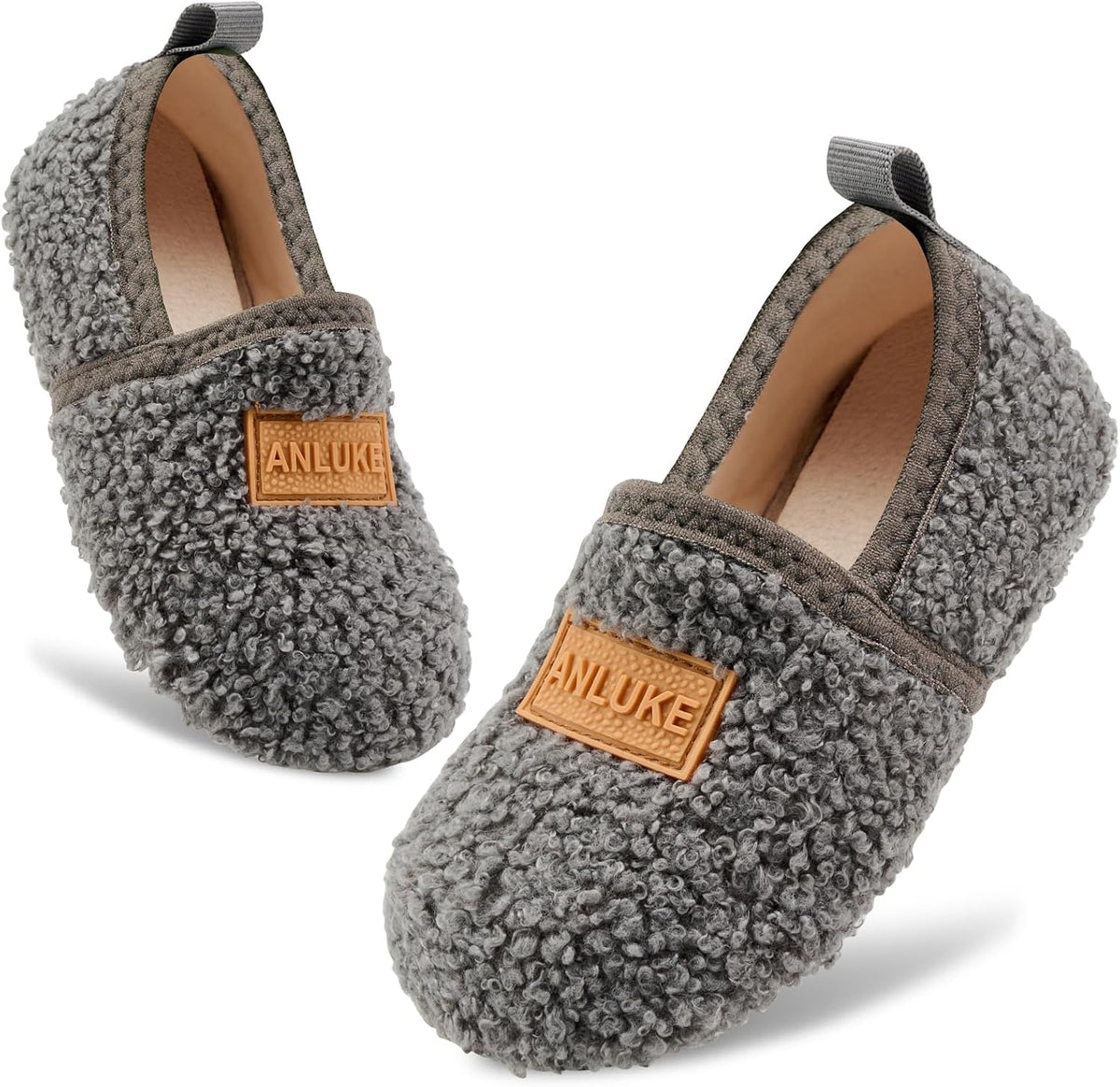 ANLUKE Kids Toddler House Slippers for Boys Girls Warm Indoor Outdoor