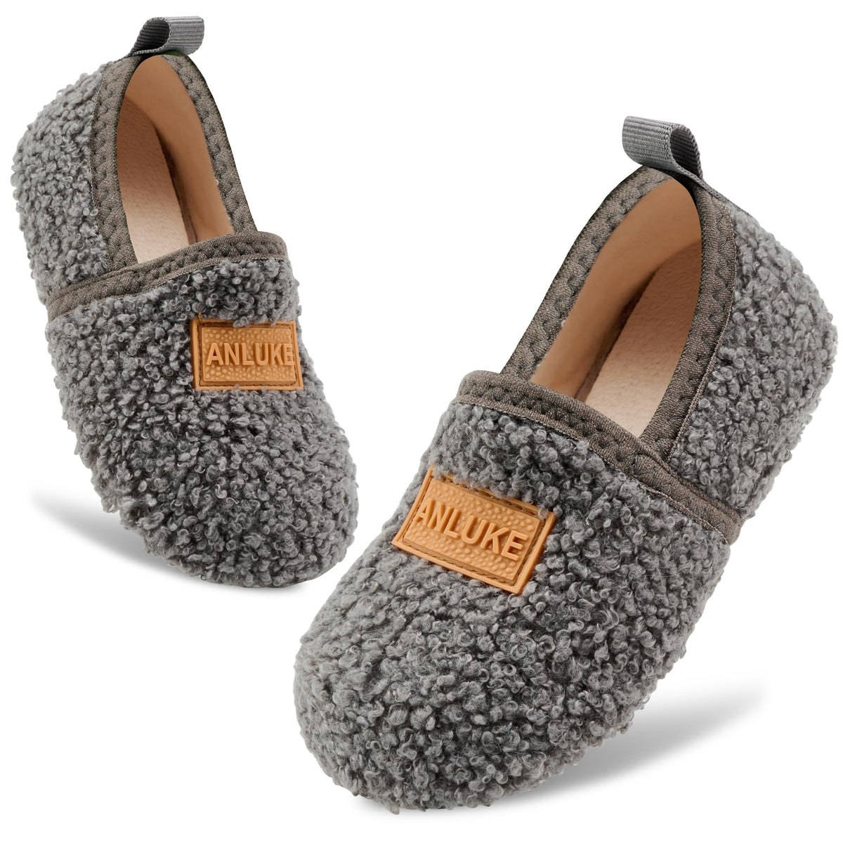 ANLUKE Kids Toddler House Slippers for Boys Girls Warm Indoor Outdoor