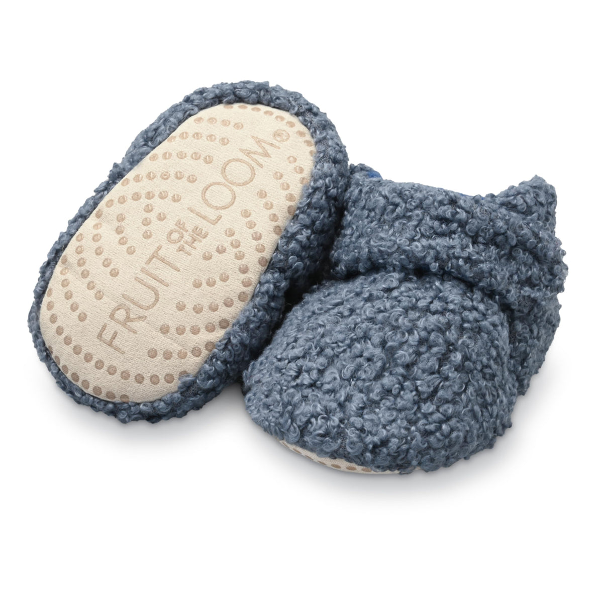 Fruit of the Loom Cozy Thermal Wrap Booties with Non-slip Grips for Baby Girls, Boys, Unisex -