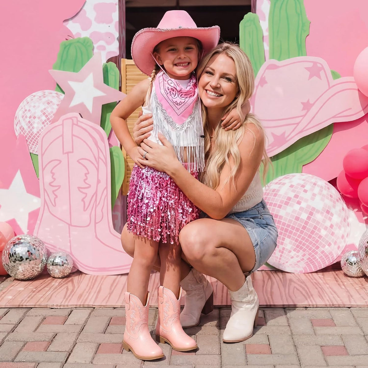 DREAM PAIRS Toddler Boys Girl Cowboy Cowgirl Boots