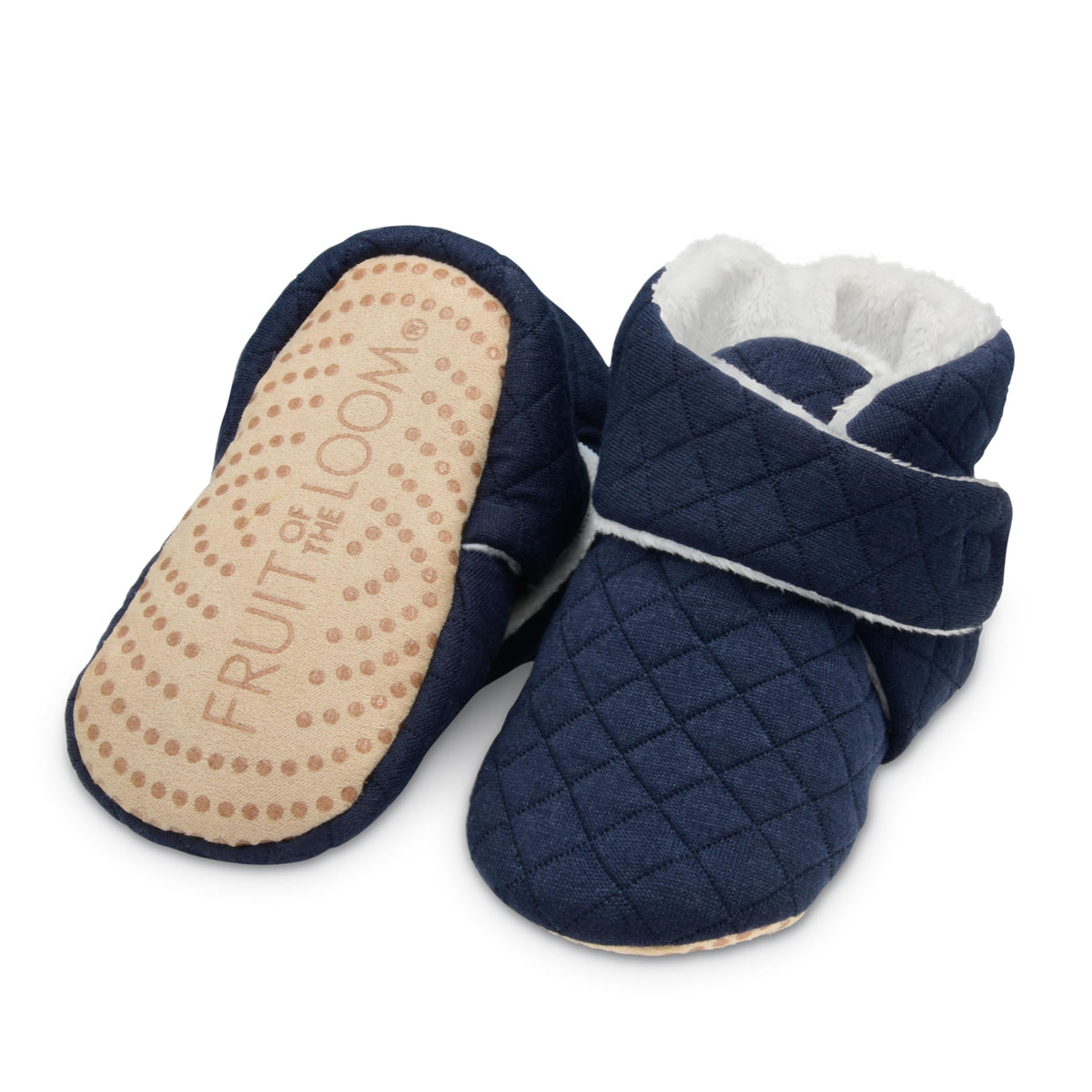 Fruit of the Loom Cozy Thermal Wrap Booties with Non-slip Grips for Baby Girls, Boys, Unisex -