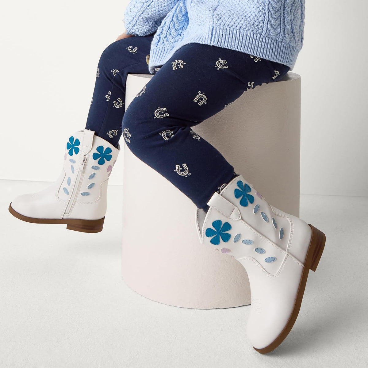 Amazon Essentials x Sofia Grainge Girls and Toddlers' Cowboy Cowgirl Western Boots