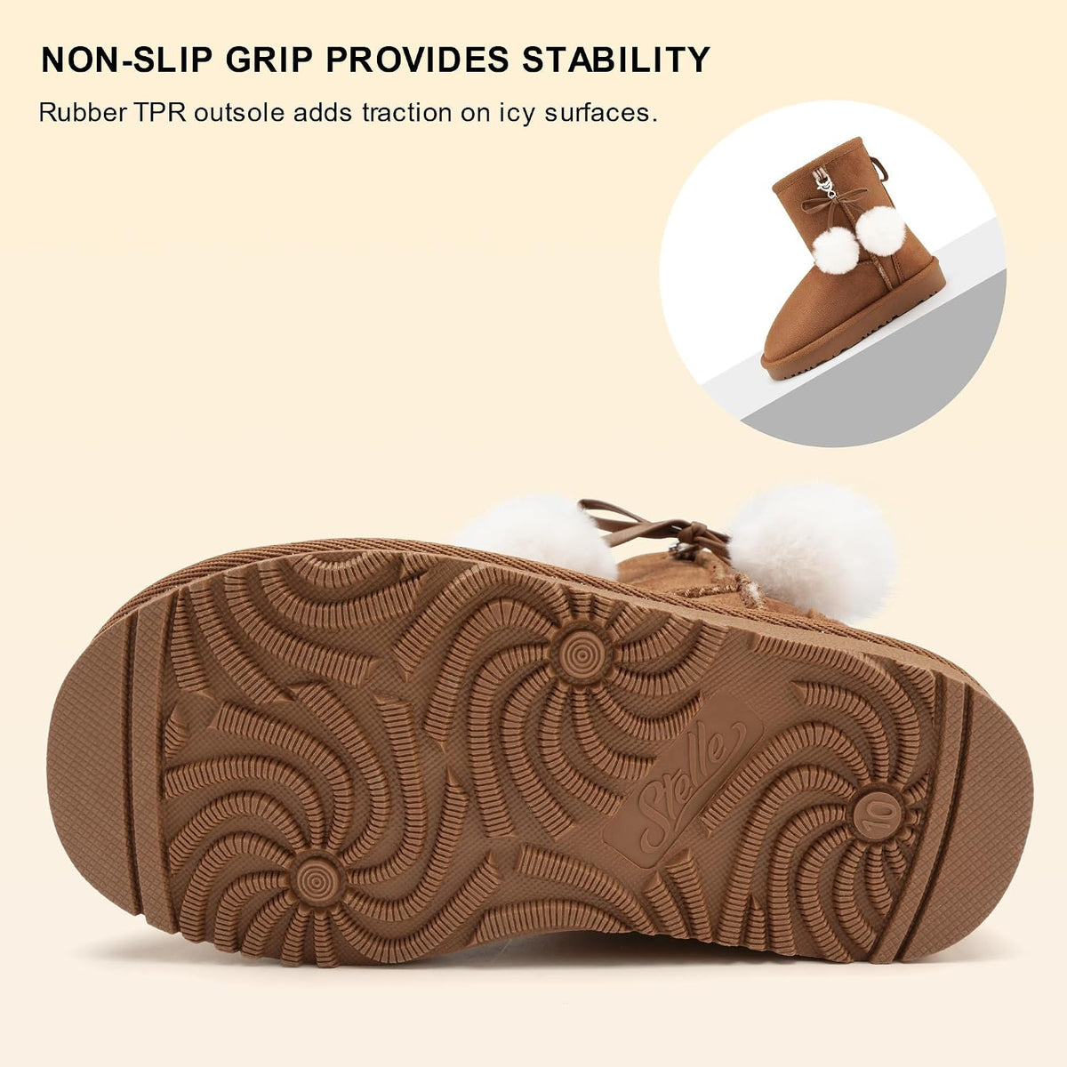Stelle Kids Winter Boots Girls Boys Snow High Ankle Boots