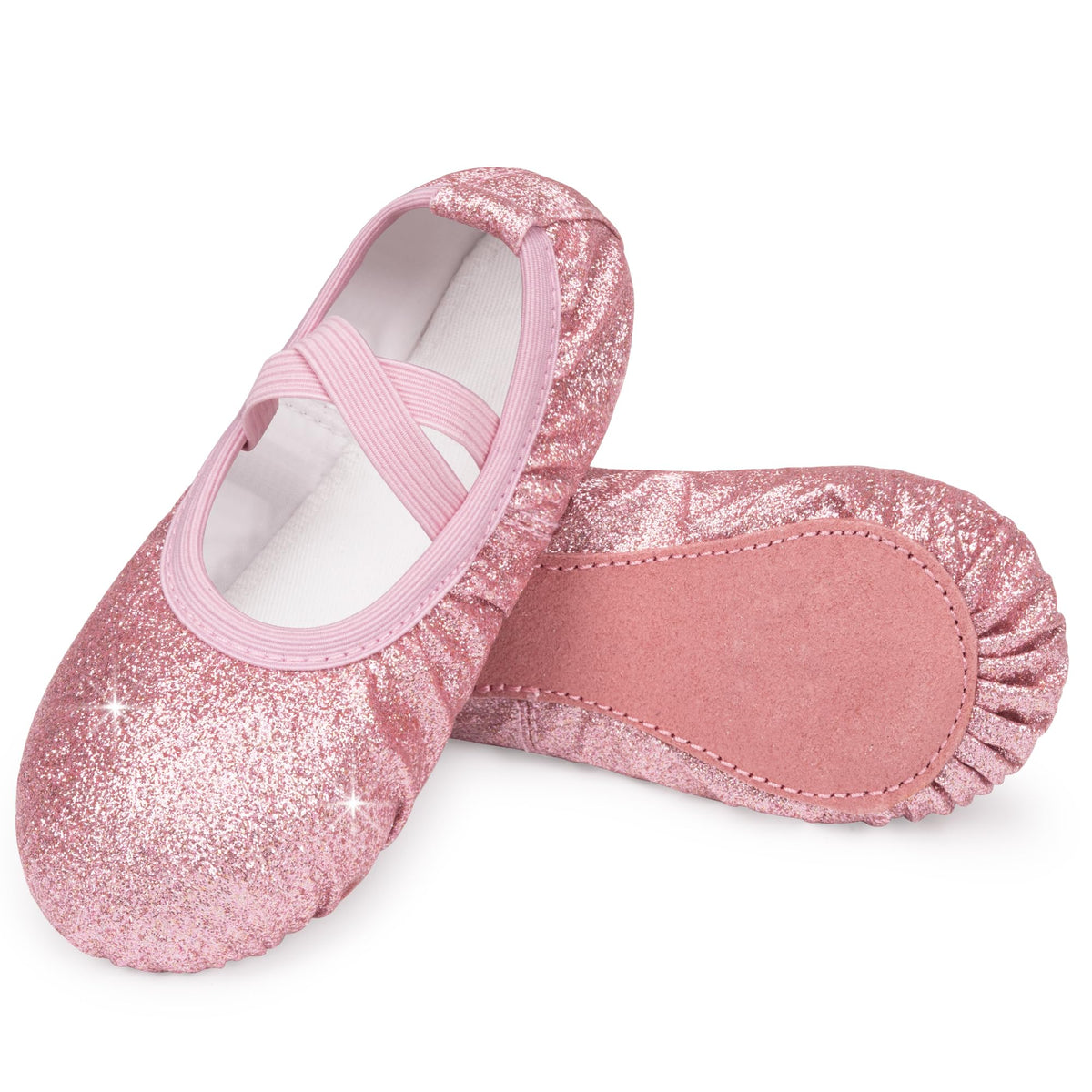 Stelle Ballet Slippers for Girls Glitter Metallic Vegan Leather