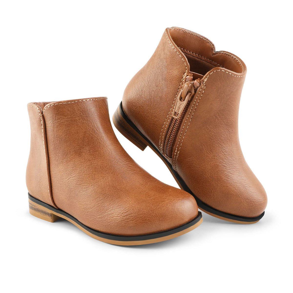 Girls Boots Kids Ankle Boots With Zipper Dress Boot Low Heels Booties for Toddler Little Kids
