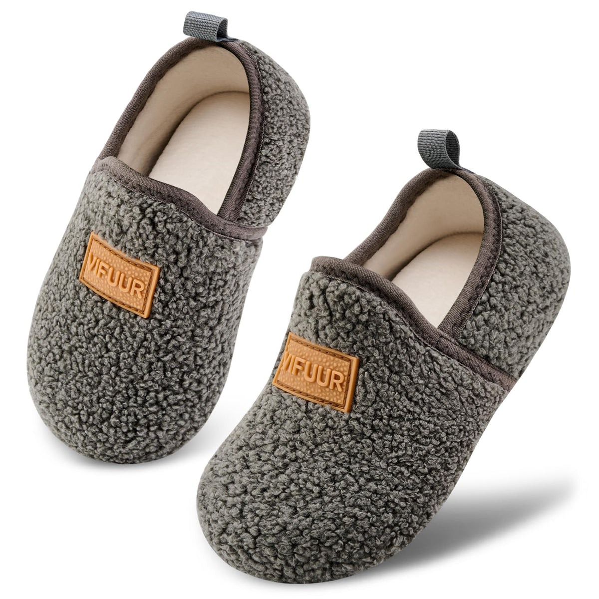 VIFUUR Kids Boys Girls House Slippers Babys Slip on Barefoot Socks Tollder