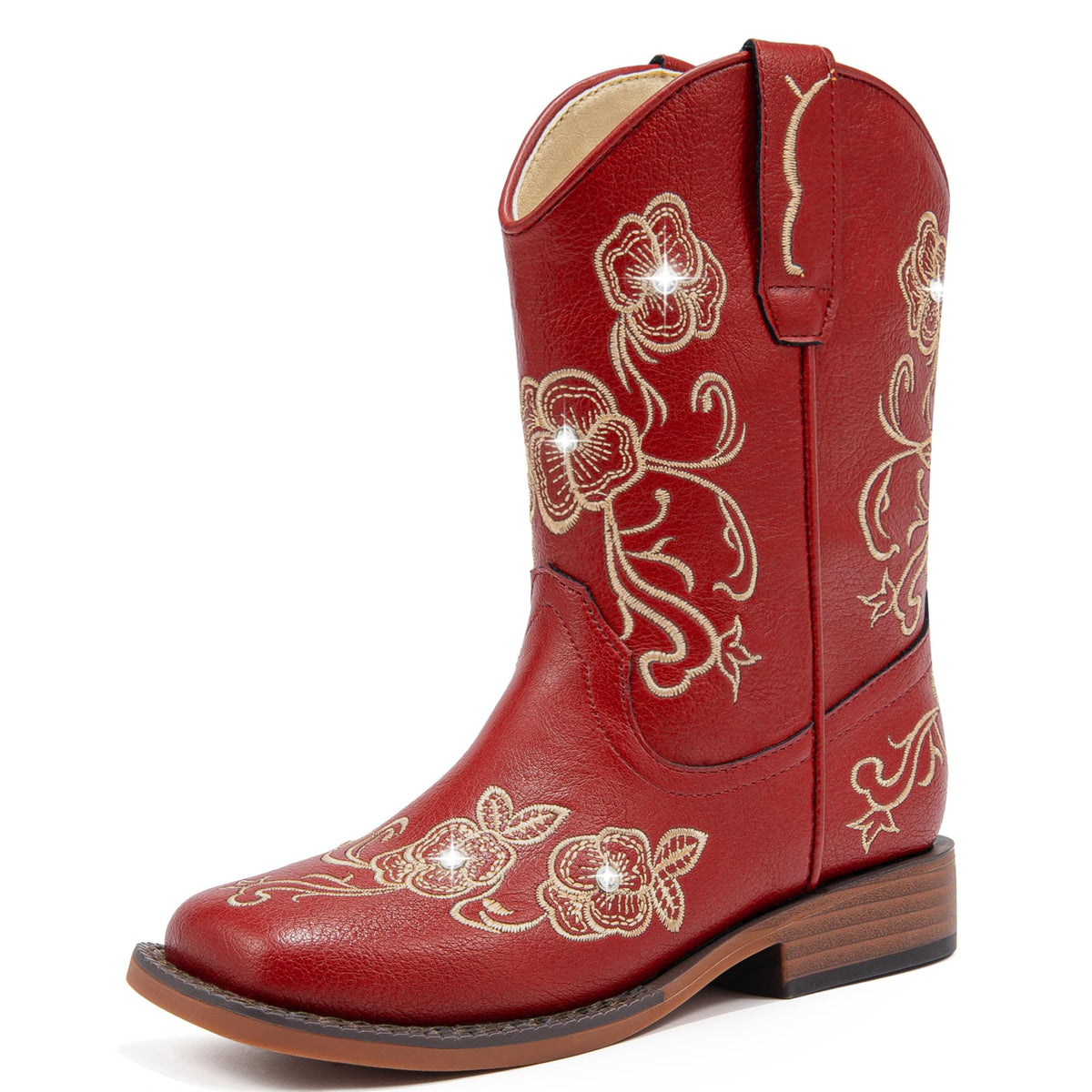 Motasha Girls Cowboy Boots Western Floral Little Big Kids Cowgirl Boots