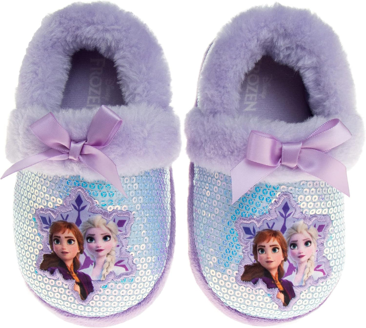 Disney Frozen Elsa Anna Girls Slippers Fluffy Warm Indoor House Slipper