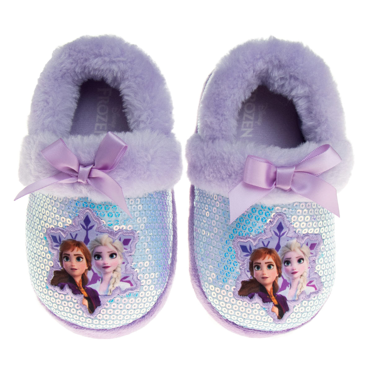 Disney Frozen Elsa Anna Girls Slippers Fluffy Warm Indoor House Slipper