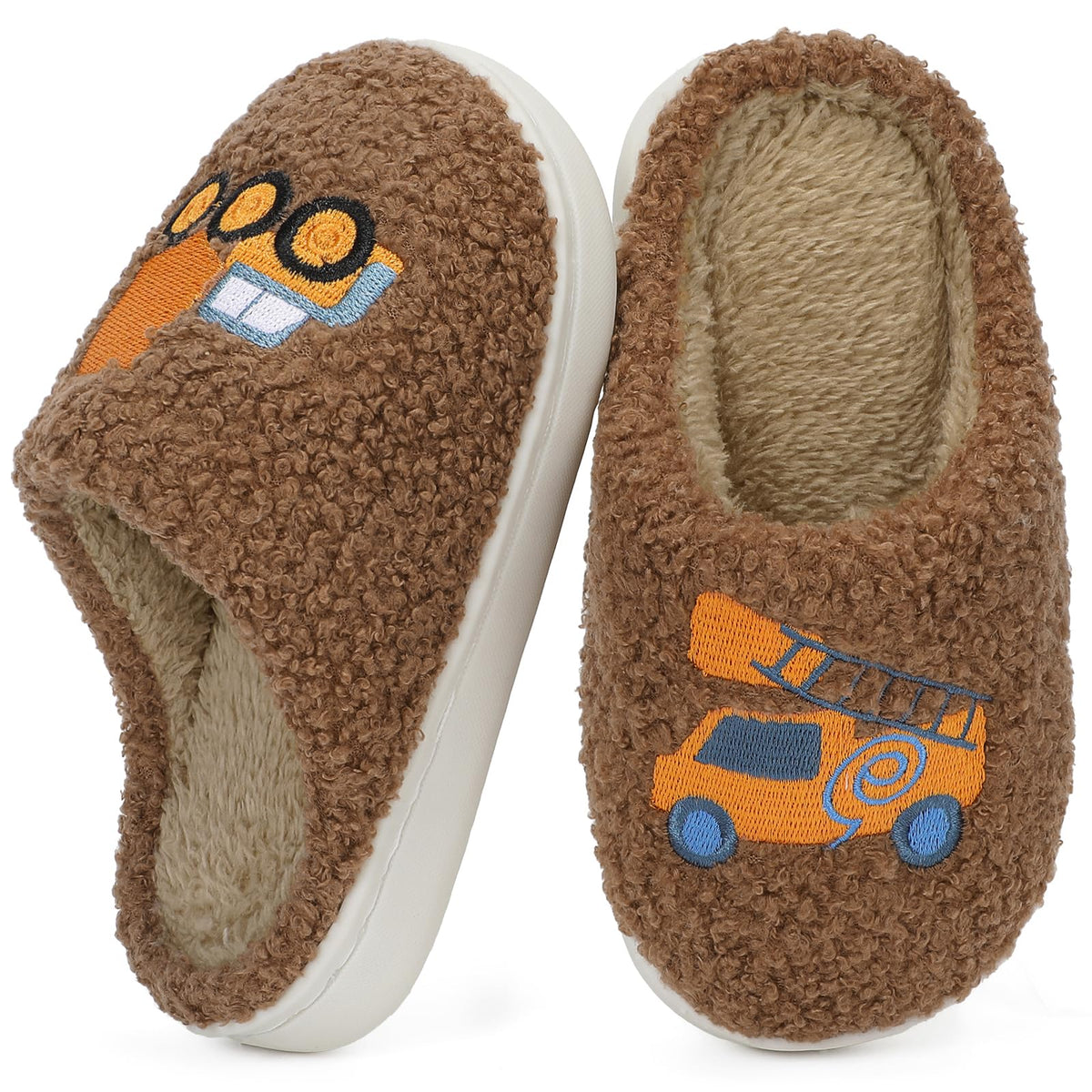 Toddler Boys and Girls Non-Slip Warm Plush House Slippers