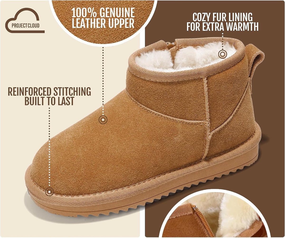 Project Cloud 100% Genuine Leather Girls Boots - Ankle Boots for Girls