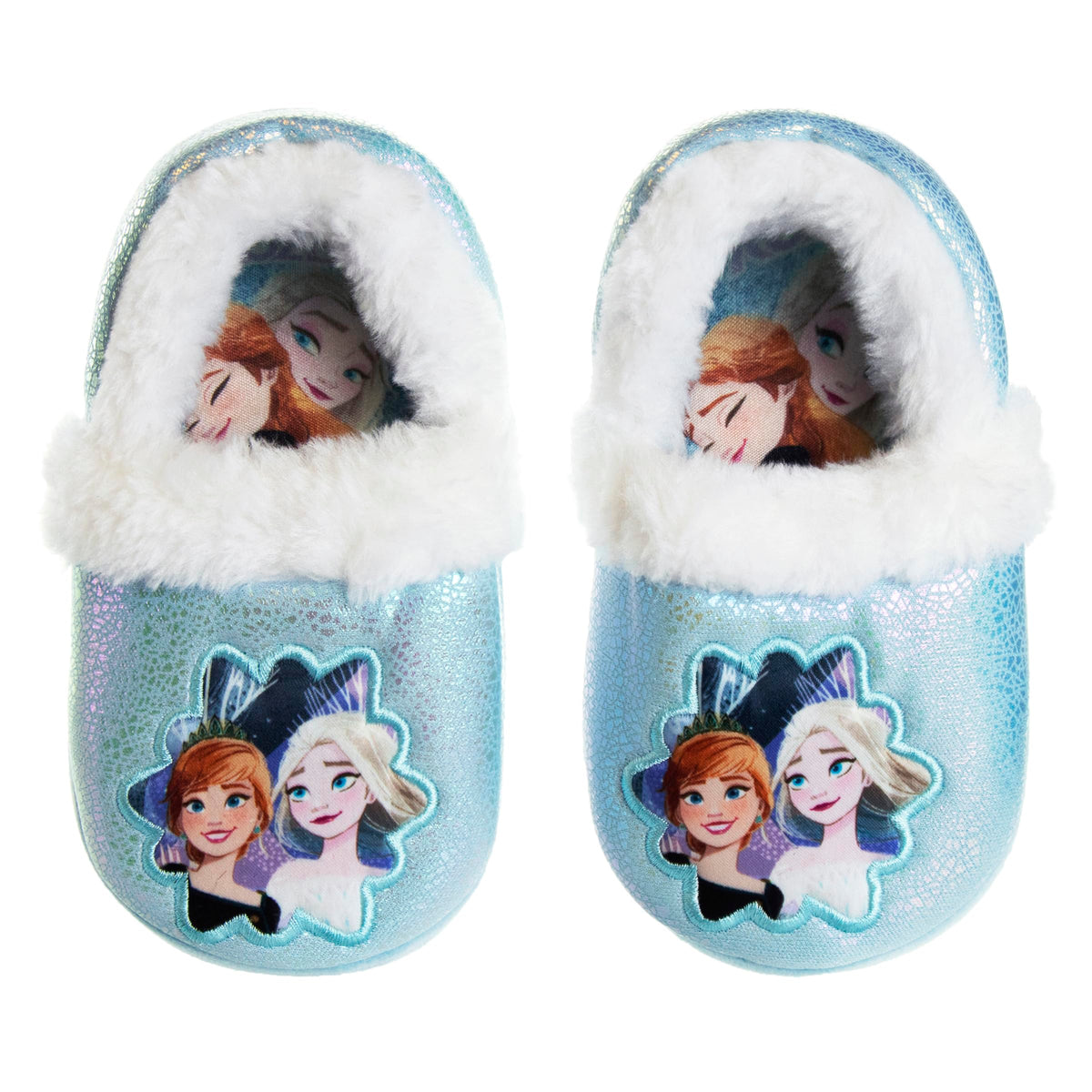 Disney Frozen Elsa Anna Girls Slippers Fluffy Warm Indoor House Slipper