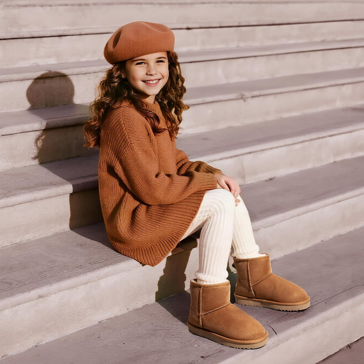 DREAM PAIRS Girls Boots Toddler Kids Winter Shoes