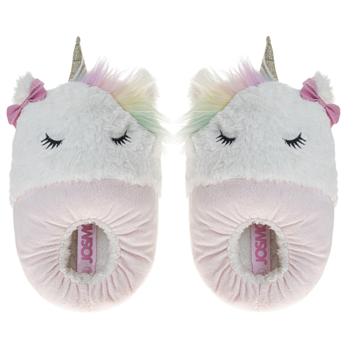 Josmo Kids Girl Slippers Animated Cartoon House Shoes - Lightweight Plush Warm Comfort Soft Aline (sizes: 9-10 toddler / 11-13 Little Kid / 1-5 Big Kid)