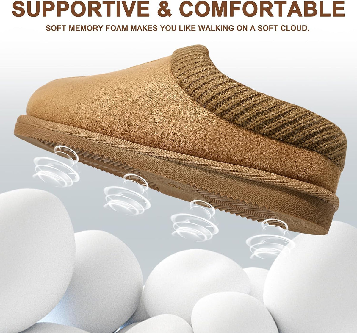 MIXIN Girls Winter Slippers Fuzzy Warm Slip-On House Shoes with Durable Sole for Indoor & Outdoor for Little/Big Kid