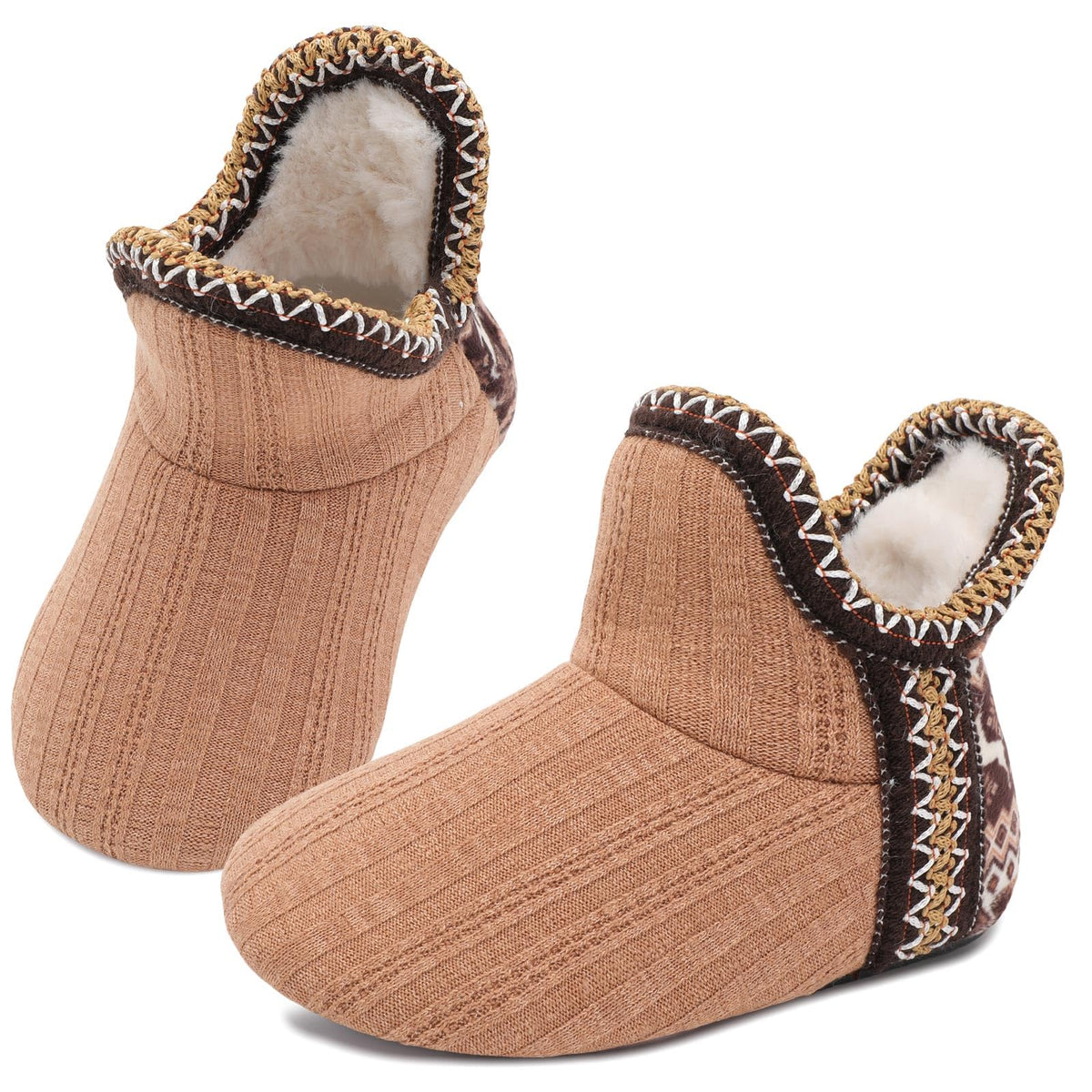 LeIsfIt Toddler Slippers Girls Boys Warm Plush Lined House Shoes