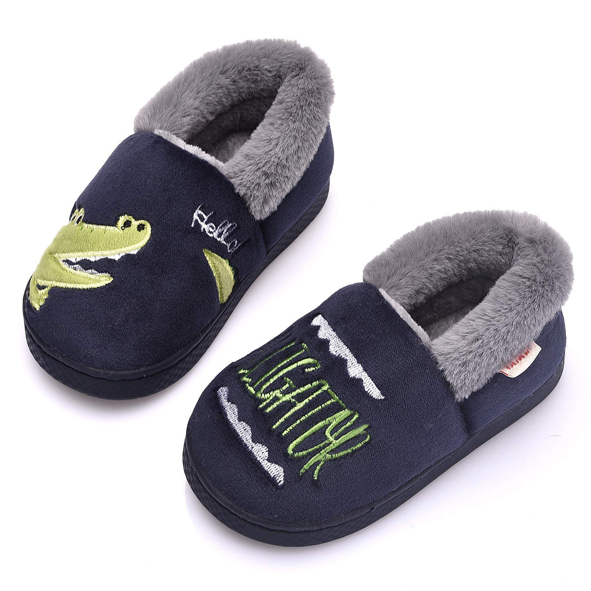 Ainikas Toddler Boys Girls Slippers Fluffy Little Kids House Slippers Warm Fur Cute Animal Home Slipper