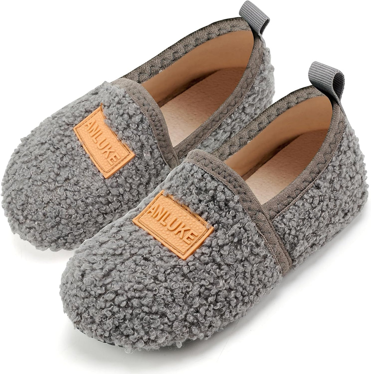 ANLUKE Kids Toddler House Slippers for Boys Girls Warm Indoor Outdoor