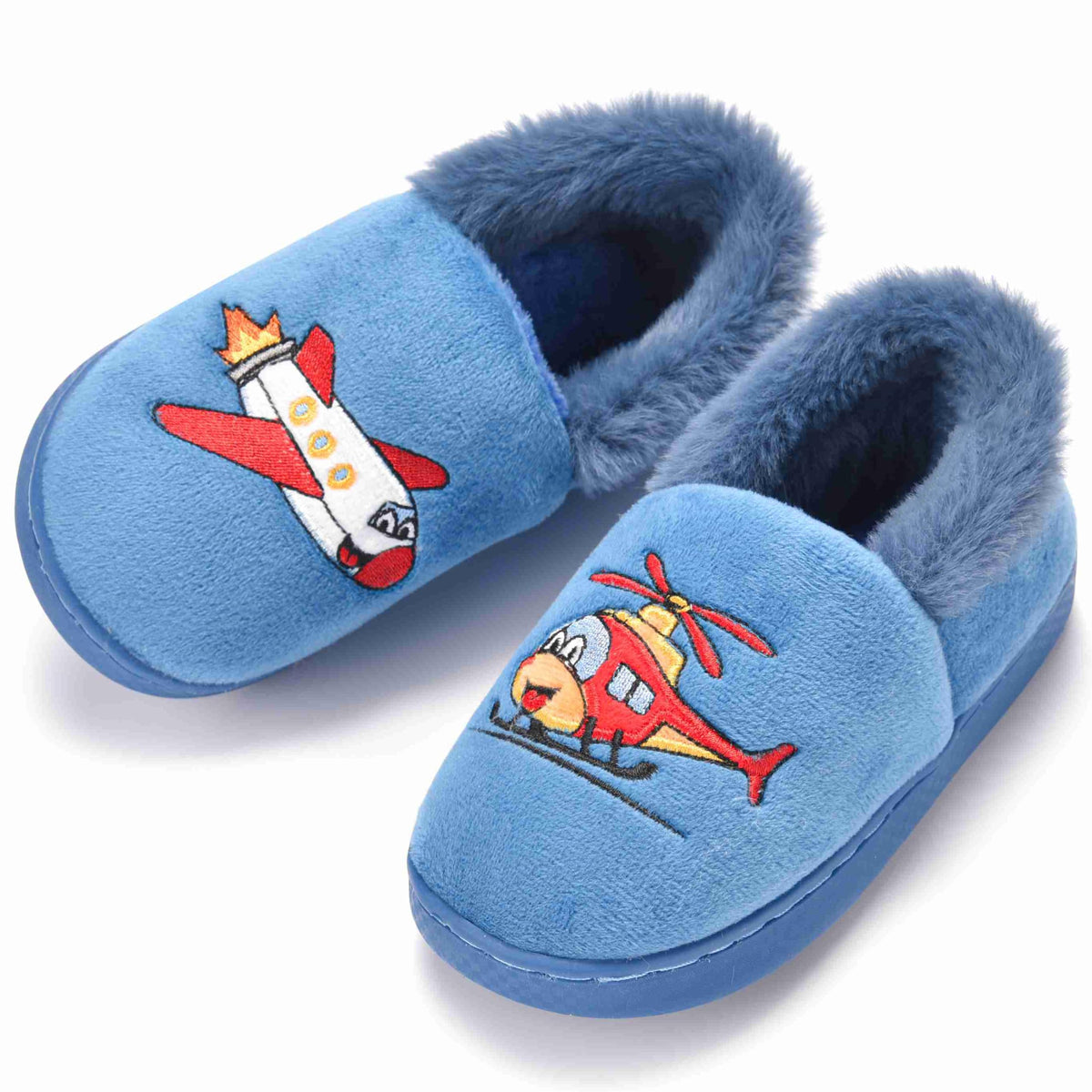 Ainikas Toddler Boys Girls Slippers Fluffy Little Kids House Slippers Warm Fur Cute Animal Home Slipper
