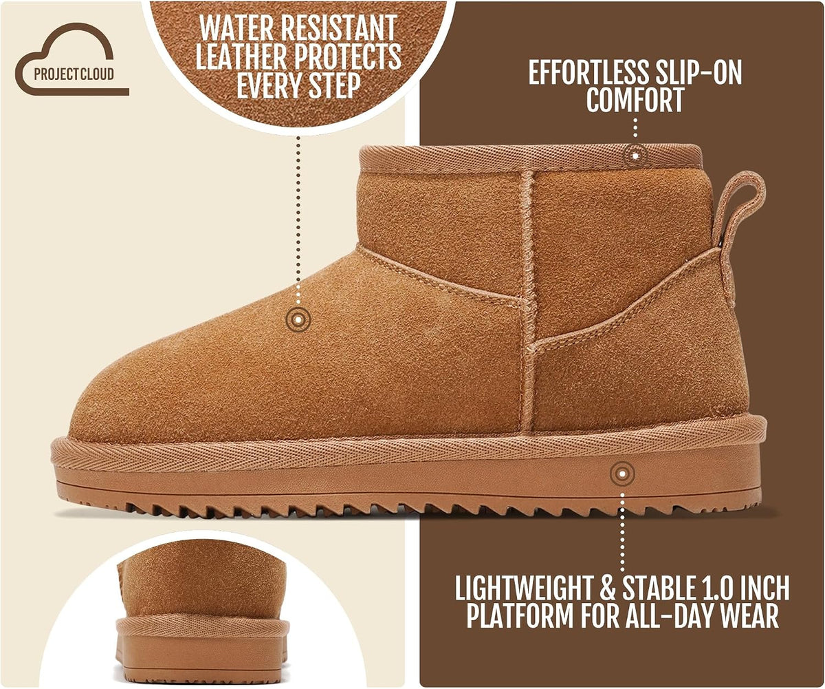 Project Cloud 100% Genuine Leather Girls Boots - Ankle Boots for Girls