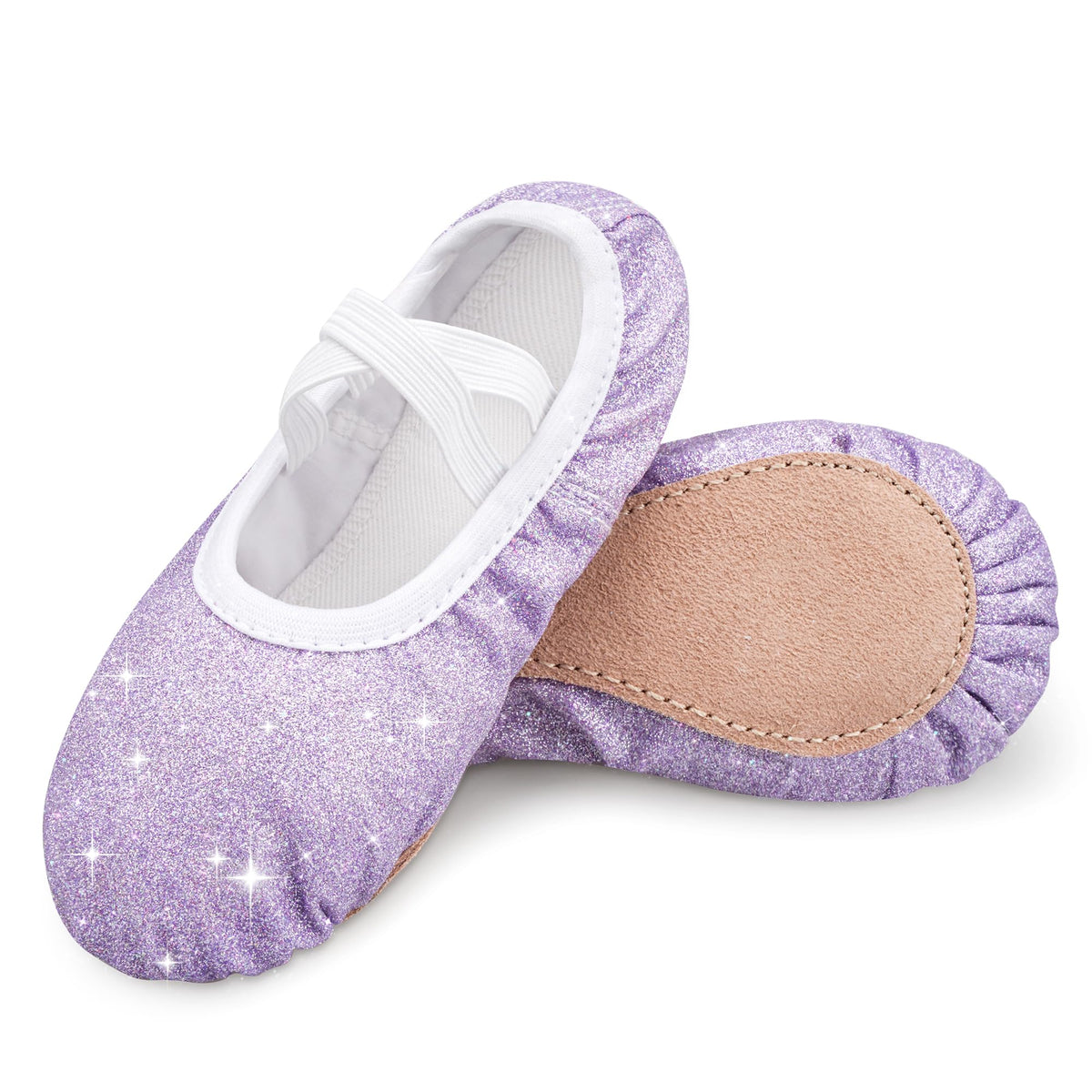 Stelle Ballet Slippers for Girls Glitter Metallic Vegan Leather