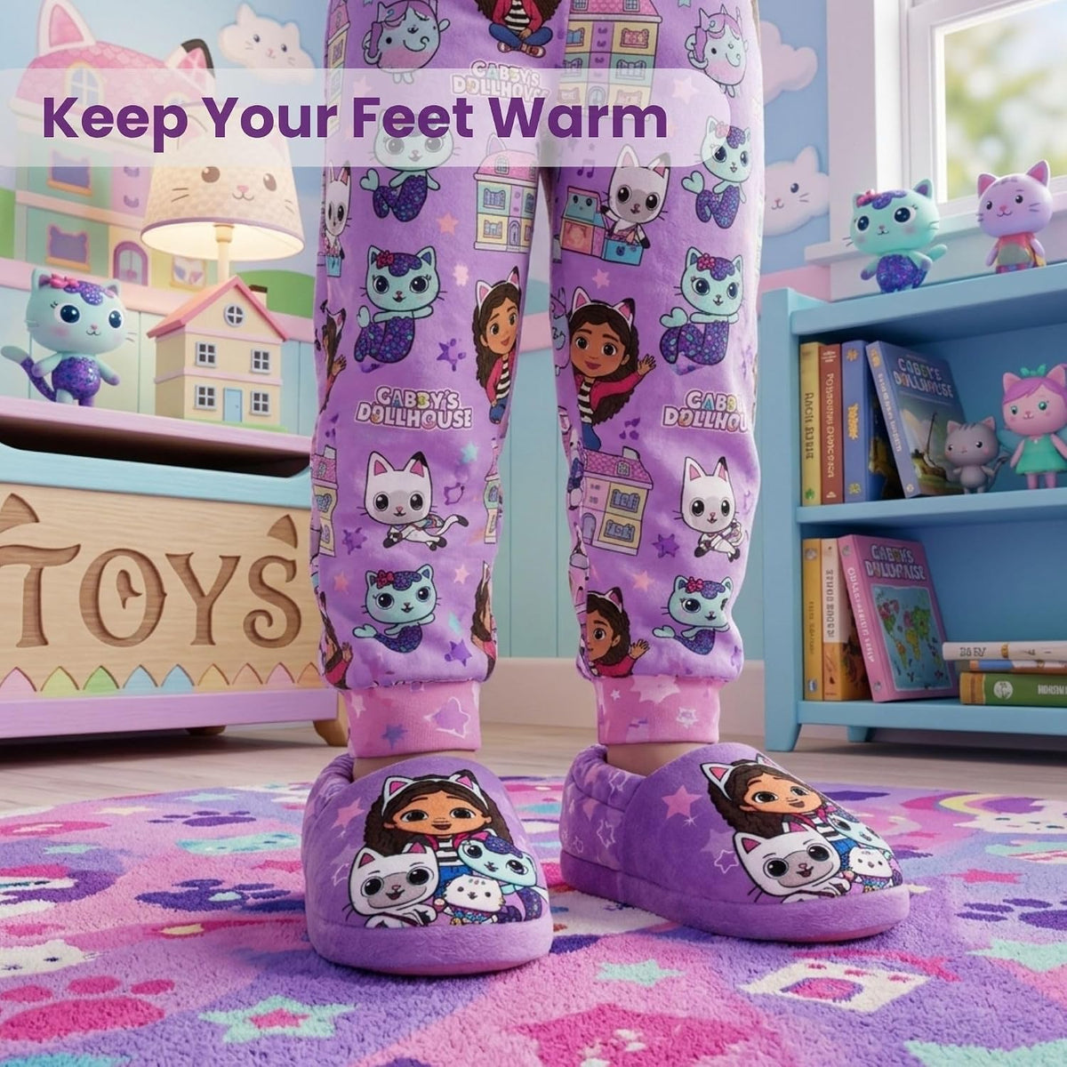 Gabby's Dollhouse slippers for Girls Gabbys Slipper Indoor Sandal