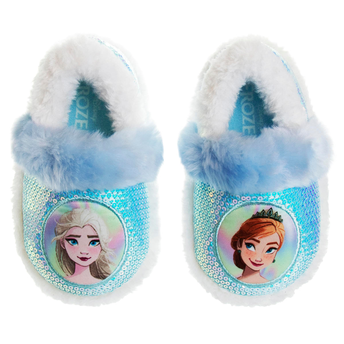 Disney Frozen Elsa Anna Girls Slippers Fluffy Warm Indoor House Slipper
