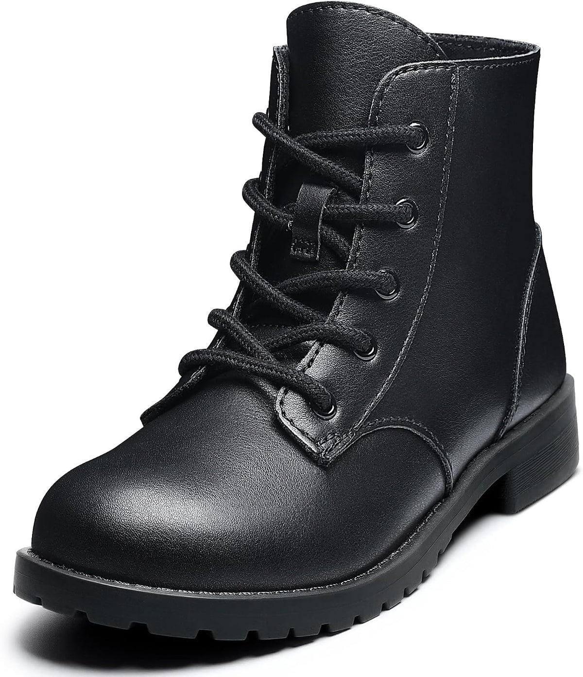 Boys Girls Ankle Combat Boots Kid Shoes with Zipper