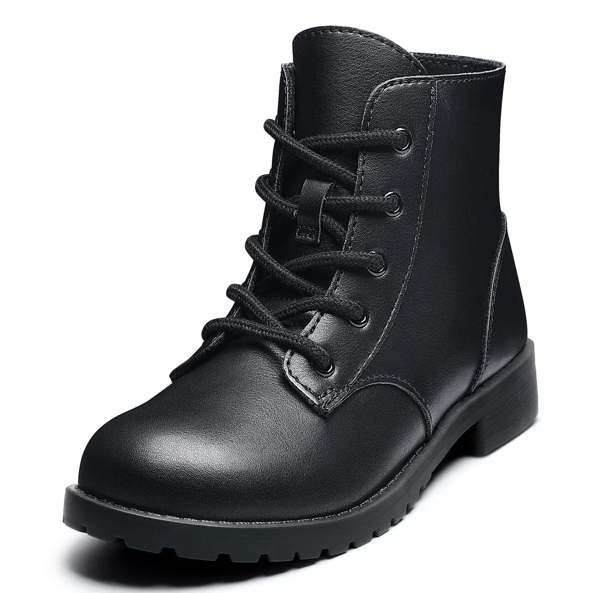 Boys Girls Ankle Combat Boots Kid Shoes with Zipper