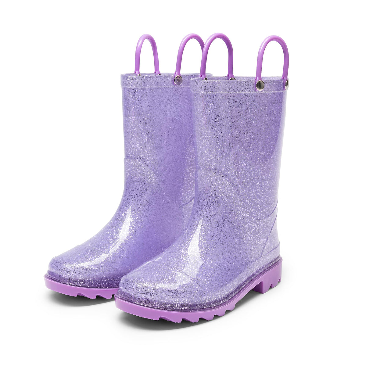 DREAM PAIRS Kids Glitter Rain Boots