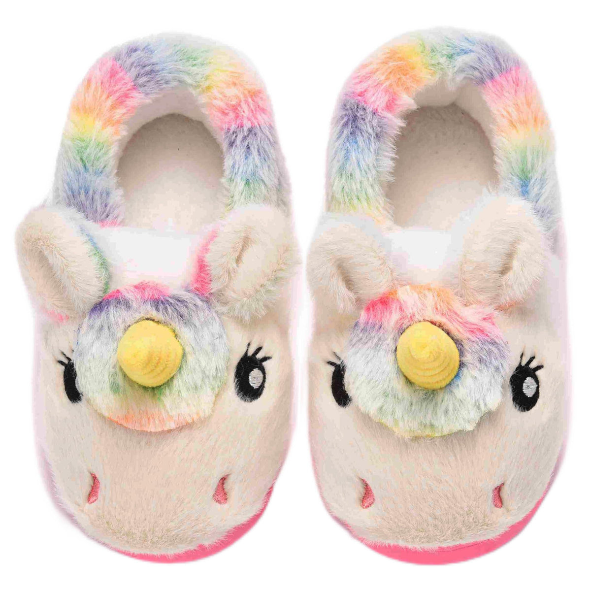 Ainikas Girls Plush House Slippers Toddler Kids Fuzzy Slippers