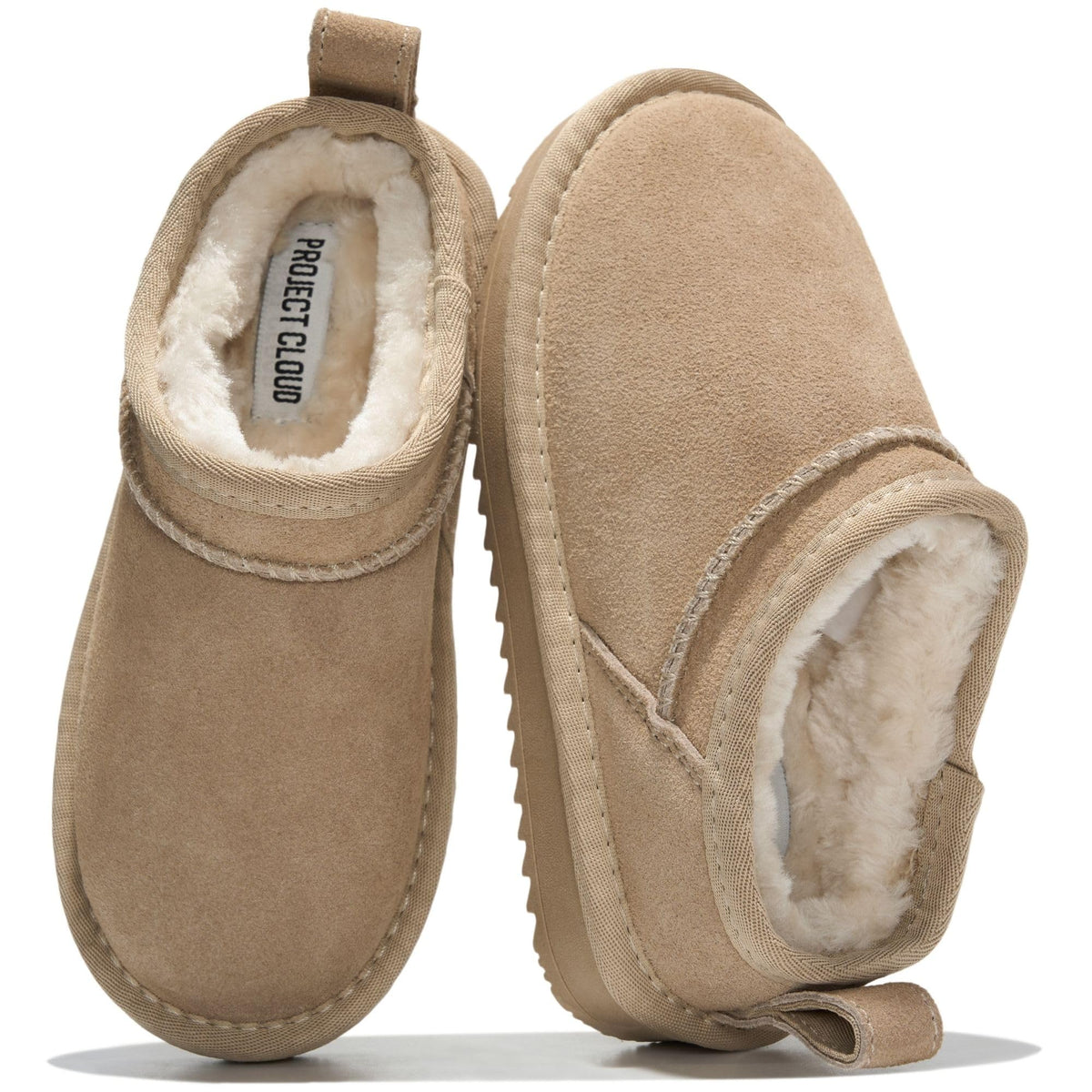 Project Cloud 100% Genuine Leather Slippers for Kids - Slip On Slippers