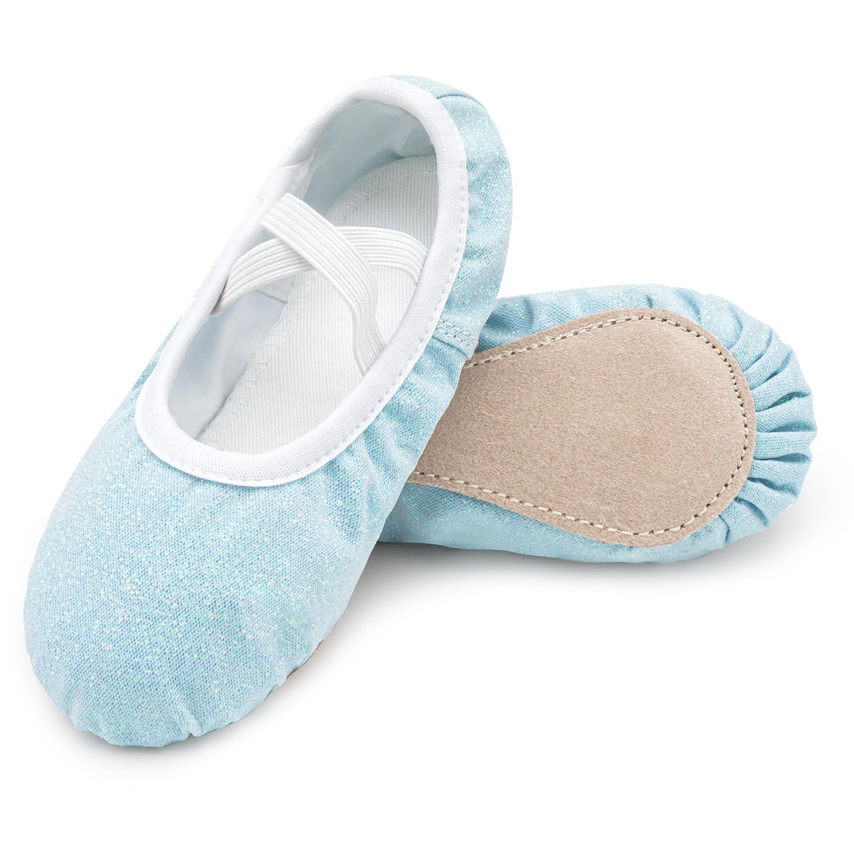 Stelle Ballet Slippers for Girls Glitter Metallic Vegan Leather