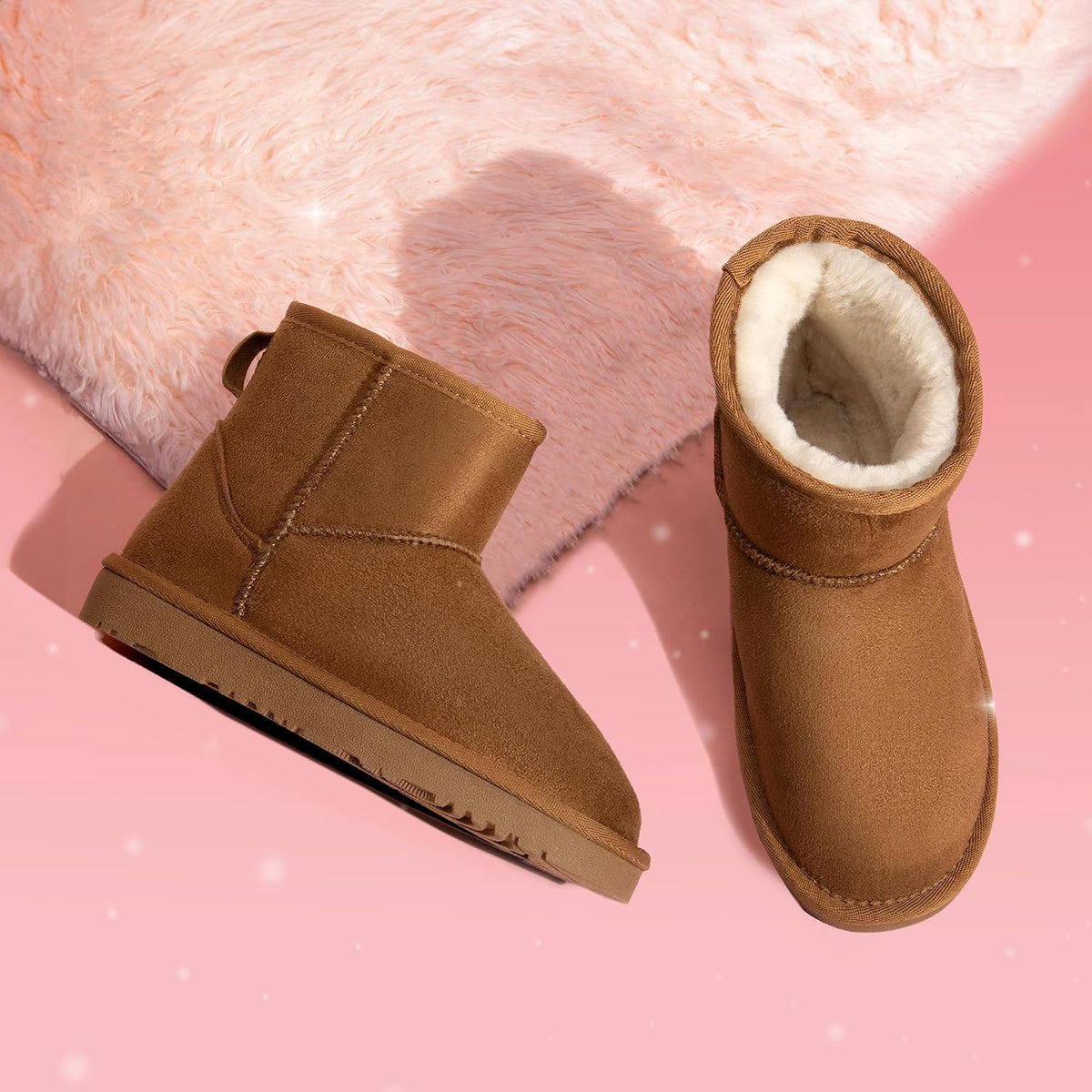 DREAM PAIRS Girls Boots Toddler Kids Winter Shoes