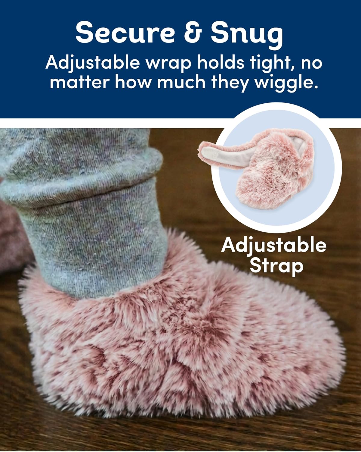 Fruit of the Loom Cozy Thermal Wrap Booties with Non-slip Grips for Baby Girls, Boys, Unisex -