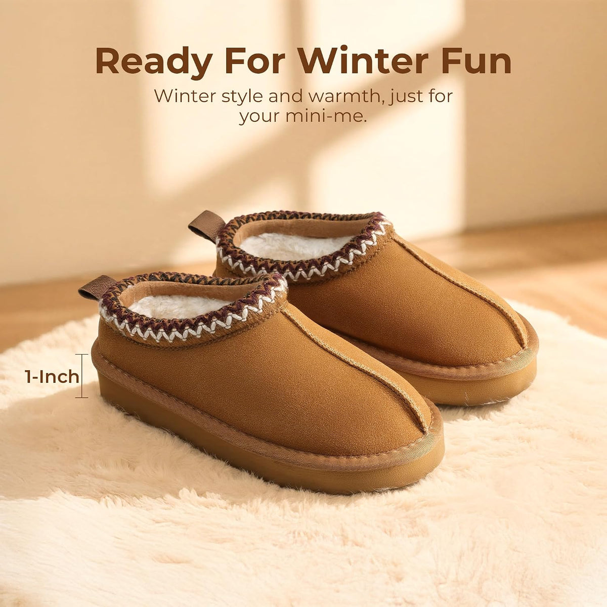 DREAM PAIRS Girls Slippers Kids Platform Slipper