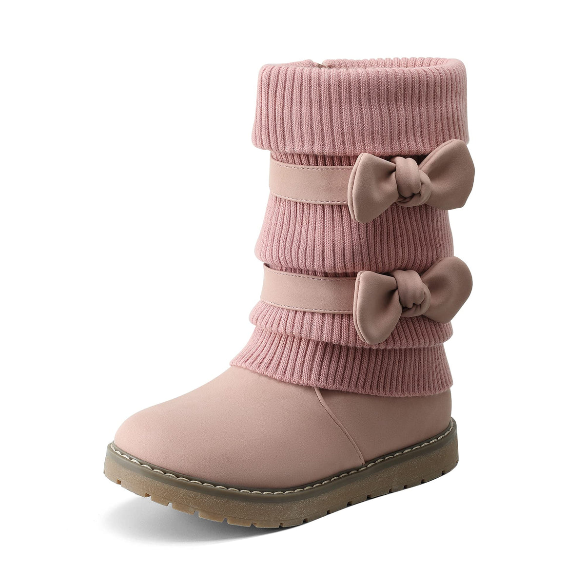 DREAM PAIRS Girls Winter Mid Calf Snow Boots