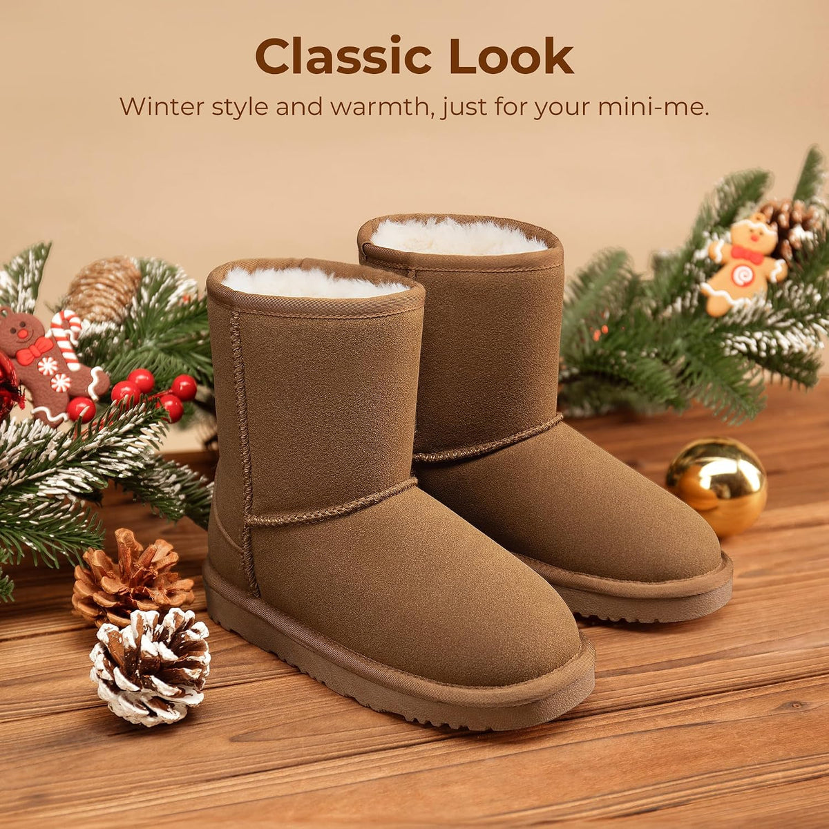 DREAM PAIRS Girls Boots Kids Boys Winter Mid Boot